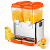 Hakka Brothers 2 x 12L Dual Bowl Refrigerated Beverage Dispenser, Commercial Juice Dispenser for Cold Drinks