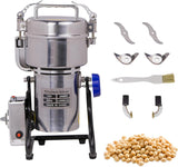 Hakka Grain Mill 800g High Speed Food Electric Stainless Steel Powder MillSeeds Flour Nut Pill Wheat Corn Herbs Spices Powder Machine，2400W