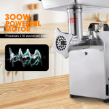 Hakka Electric Meat Grinder, 300W, 176 lbs/h Stainless Steel Food Mincer