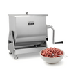 Morgangastro 22.5L/45 lb Manual Meat Mixer, Stainless Steel Tilt Sausage Mixer with Removable Paddles & Hand Crank