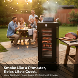 Hakka 8 Racks Commercial Electric Smoker with Visible Door,  Vertical Black Smoke Oven for Sausage, Jerky & BBQ