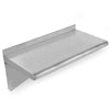 Hakka Brothers Commercial Stainless Steel Wall Mount Shelf-12"x48 with 1.5" lid up, 18GA.430S/S, two brackets, carton packing