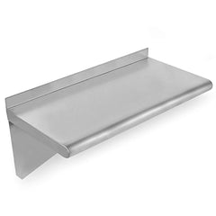 Hakka Brothers Commercial Stainless Steel Wall Mount Shelf-12"x48 with 1.5" lid up, 18GA.430S/S, two brackets, carton packing