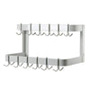 Hakka Brothers 36” Wall Mounted Commercial Stainless Steel Double Line Pot Rack
