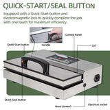 Hakka Chamber Vacuum Sealer, Commercial Vacuum Packaging Machine for Food Preservation and Sous Vide, Max. Bag 12.2in Width, Automatic Vacuum Pulse Sealer, 110V 460W