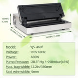 Hakka Commercial Food Sealer Machine, Dual Pumps Chamber Vacuum Sealer for Preserving Meat and Sous Vide, Max. Bag 12.2in Width, Automatic Vacuum Programmable Digital Display,110V 460W