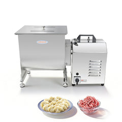 Hakka 15L/30lb Fixed Tank Electric Meat Mixer with 300W Motor, Stainless Steel Commercial Meat Mixer 