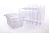 Clivia 6-Pack Food Pan 1/6 Size Clear Polycarbonate Food Pans 4" Deep Commercial Hotel Pans for Party, Restaurant, Hotel