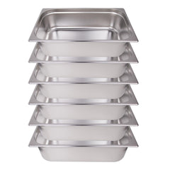Clivia 1/1 Size Stainless Steel Food Pans,6