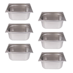 Clivia 1/2 Size Stainless Steel Food Pans,6