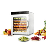 Hakka Food Dehydrator 10 Tray for Meat Fruit Jerky Dryer Blower Machine 800W
