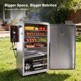 Hakka Outdoor Digital Electric Barbecue Smoker 4 Layers BBQ Meat Smoker Grill