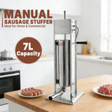 Hakka 7L/15LB Sausage Stuffer with Spanish Churro  Meat Filler Maker Machine