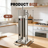 Hakka 7L/15LB Sausage Stuffer with Spanish Churro  Meat Filler Maker Machine
