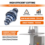 Hakka Bone Saw Machine 79" Electric Butcher Bandsaw Countertop Meat Bone Cutter