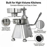 Hakka Commercial Burger Press 3 in 1 Heavy Duty Hamburger Press, Hamburger Patty Maker, with Three Size Trays 4"/5"/6", Includes 1200 Pcs Patty Papers
