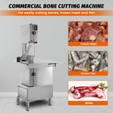 Hakka Bone Saw Machine 79" Electric Butcher Bandsaw Countertop Meat Bone Cutter