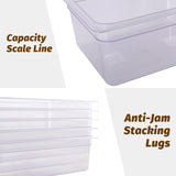 Clivia 1/6 Size Polycarbonate Food Pans,6"Deep,Clear - Pack of 6