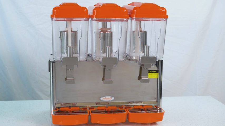 Hakka Brothers 12L Commercial Refrigerated Beverage Dispenser, Single Bowl Juice Dispenser for Cold Drinks