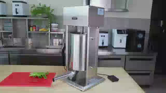 Morgangastro 15L/30lb Electric Sausage Stuffer with Foot Pedal, 260W 304 Stainless Steel Meat Filler and 5 Tubes