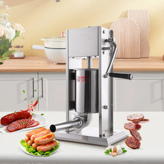 Hakka Stainless Steel Vertical Sausage Maker,2 in 1 Sausage Stuffer/Spanish Churro Make(7LB/3L)