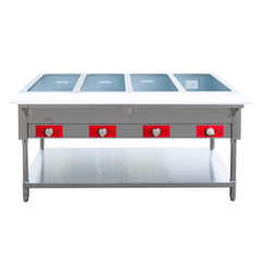 EasyRose 蒸汽餐桌食物保温自助餐 4 盘蒸锅 2000W 餐厅 Bain Marie