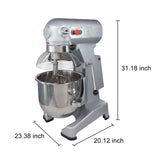 Hakka Commercial 20Qt Planetary Stand Mixer, 1100W Electric Food Mixer with 3 Speeds, Includes Dough Hook, Flat Beater & Whisk,ETL Certification