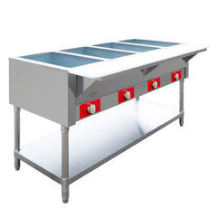 EasyRose 蒸汽餐桌食物保温自助餐 4 盘蒸锅 2000W 餐厅 Bain Marie