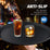 Clivia 6 Pack Restaurant Grade Non-Slip Tray, Fiberglass Serving Trays, Round, 11-inch, Plastic, Black